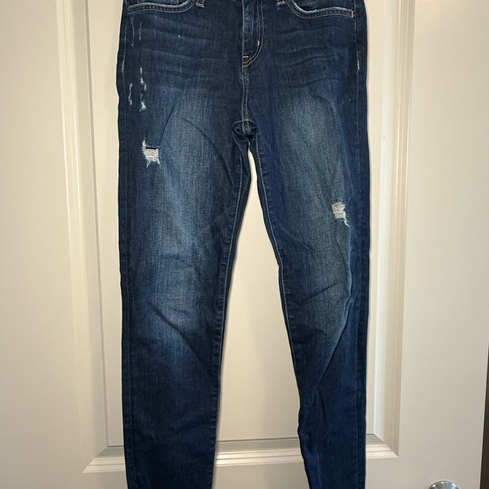Flying Monkey Dark Blue Women's Distressed Jeans